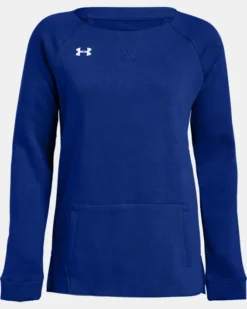 Women's UA Hustle Fleece Crew -Deals Haute Vex Store PS1305784 400 HF