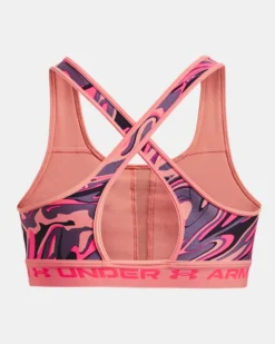 Women's Armour Mid Crossback Printed Sports Bra -Deals Haute Vex Store PS1361042 603 HB