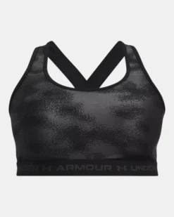Women's Armour Mid Crossback Print Sports Bra -Deals Haute Vex Store PS1362899 004 HF