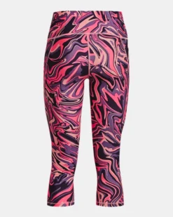Women's HeatGear No-Slip Waistband Printed Capris -Deals Haute Vex Store PS1365337 603 HB
