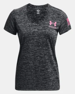 Women's UA Tech™ Freedom Short Sleeve V-Neck -Deals Haute Vex Store PS1369471 004 HF