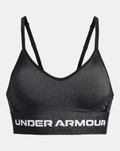 Women's UA Seamless Low Longline Rib Sports Bra -Deals Haute Vex Store PS1373870 001 HF