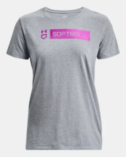 Women's UA Softball Bar Short Sleeve -Deals Haute Vex Store PS1377616 035 HF
