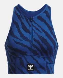 Women's Project Rock Meridian Zip Training Ground Printed Tank -Deals Haute Vex Store PS1377951 471 HF