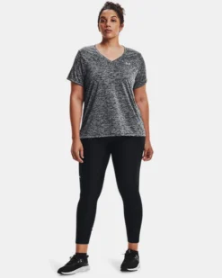 Women's UA Tech™ Twist V-Neck Short Sleeve -Deals Haute Vex Store V5 1353758 001 FSF