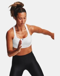 Women's Armour High Crossback Zip Sports Bra -Deals Haute Vex Store V5 1355110 100 FSF