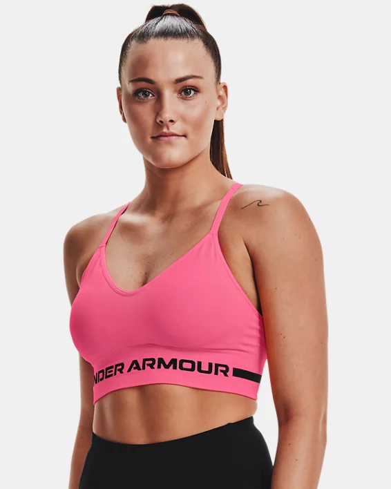 Women's UA Seamless Low Long Heather Sports Bra 5 Women's UA Seamless Low Long Heather Sports Bra - Image 3