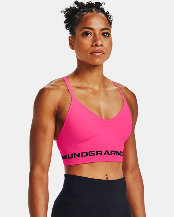 Women's UA Seamless Low Long Heather Sports Bra 3 Women's UA Seamless Low Long Heather Sports Bra