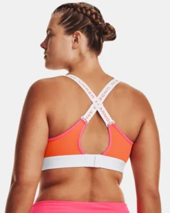 Women's UA Infinity Mid Run Sports Bra -Deals Haute Vex Store V5 1361032 100 BC XL