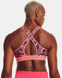 Women's Armour Mid Crossback Printed Sports Bra -Deals Haute Vex Store V5 1361042 603 BC MD