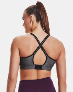 Women's UA Infinity Mid Heather Cover Sports Bra -Deals Haute Vex Store V5 1362948 019 BC MD