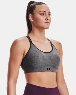 Women's UA Infinity Mid Heather Cover Sports Bra -Deals Haute Vex Store V5 1362948 019 FC MD