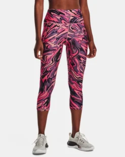 Women's HeatGear No-Slip Waistband Printed Capris
