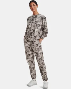 Women's UA Rival Terry Printed Joggers -Deals Haute Vex Store V5 1373040 592 FSF