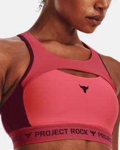 Women's Project Rock Crossback Sports Bra -Deals Haute Vex Store V5 1373602 652 SIDEDET