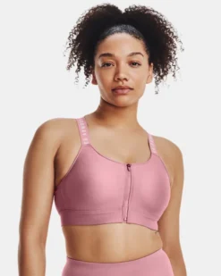 Women's UA Infinity High Zip Sports Bra -Deals Haute Vex Store V5 1373860 697 FC MD