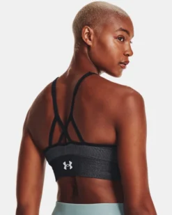 Women's UA Seamless Low Longline Rib Sports Bra -Deals Haute Vex Store V5 1373870 001 BC MD