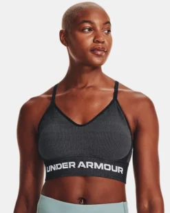 Women's UA Seamless Low Longline Rib Sports Bra -Deals Haute Vex Store V5 1373870 001 FC MD