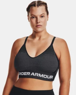Women's UA Seamless Low Longline Rib Sports Bra -Deals Haute Vex Store V5 1373870 001 FC XL