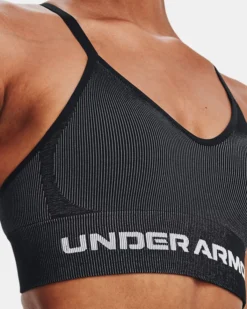 Women's UA Seamless Low Longline Rib Sports Bra -Deals Haute Vex Store V5 1373870 001 SIDEDET