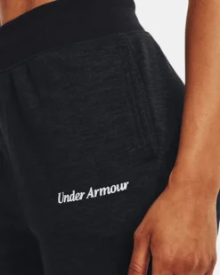 Women's UA Essential Fleece Script Pants -Deals Haute Vex Store V5 1374105 001 SIDEDET
