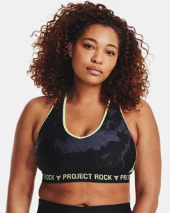 Women's Project Rock Crossback Printed Sports Bra -Deals Haute Vex Store V5 1374640 001 FC XL