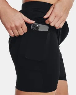 Women's UA Softball 2-in-1 Shorts -Deals Haute Vex Store V5 1375662 001 SIDEDET