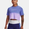 Women's UA Branded Dip Dye Crop Short Sleeve -Deals Haute Vex Store V5 1376750 495 FC