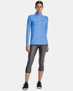 Women's UA Tech™ Team ½ Zip -Deals Haute Vex Store V5 1376862 475 FSF