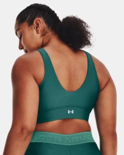 Women's UA Infinity Mid Pintuck Sports Bra -Deals Haute Vex Store V5 1376883 722 BC LG