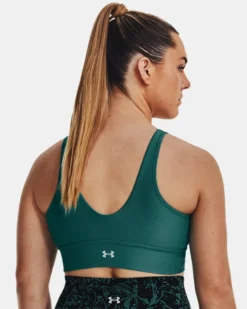 Women's UA Infinity Mid Pintuck Sports Bra -Deals Haute Vex Store V5 1376883 722 BC MD