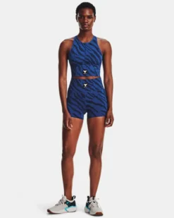 Women's Project Rock Meridian Zip Training Ground Printed Tank -Deals Haute Vex Store V5 1377951 471 FSF