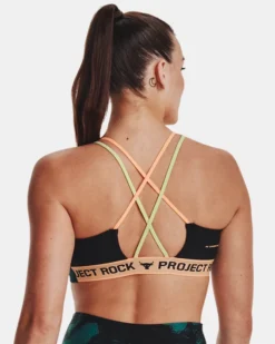 Women's Project Rock Crossback Family Printed Sports Bra -Deals Haute Vex Store V5 1377953 722 BC MD