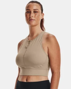 Women's UA Meridian Zip Crop Sports Bra -Deals Haute Vex Store V5 1378648 236 FC LG