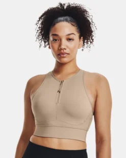 Women's UA Meridian Zip Crop Sports Bra -Deals Haute Vex Store V5 1378648 236 FC MD