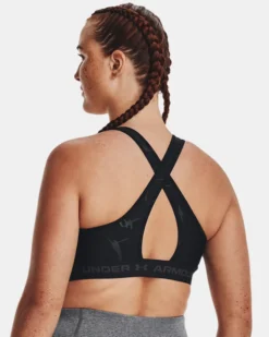 Women's Armour Mid Crossback Emboss Sports Bra -Deals Haute Vex Store V5 1378815 001 BC LG