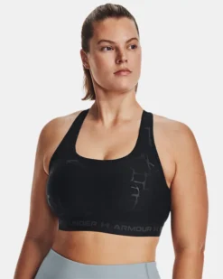 Women's Armour Mid Crossback Emboss Sports Bra -Deals Haute Vex Store V5 1378815 001 FC XL