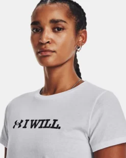 Women's UA I Will Short Sleeve -Deals Haute Vex Store V5 1379021 100 COLLAR