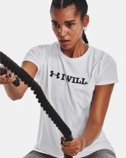 Women's UA I Will Short Sleeve -Deals Haute Vex Store V5 1379021 100 FSF